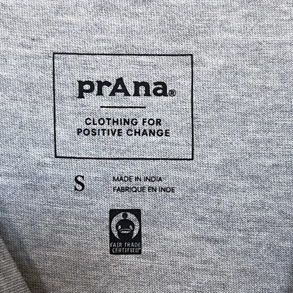 Prana Shirt Men's Size Small S Journeyman Grey Free Bird Short Sleeve Tee NWT - Picture 5 of 7